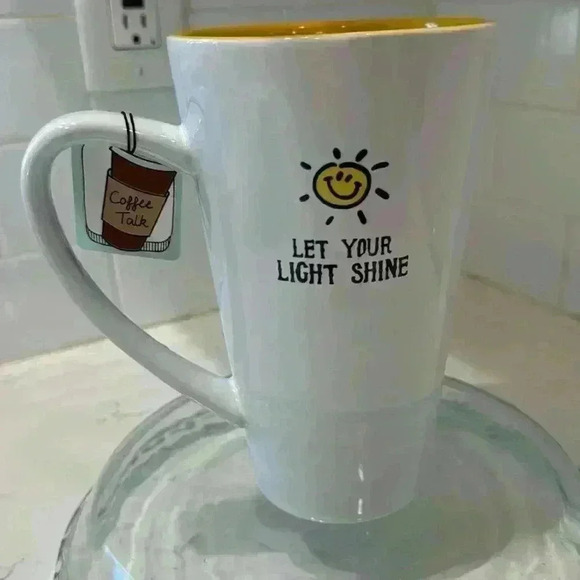 Home Essentials coffee talk “Let Your Light Shine” Large Coffee Mug - Picture 1 of 8